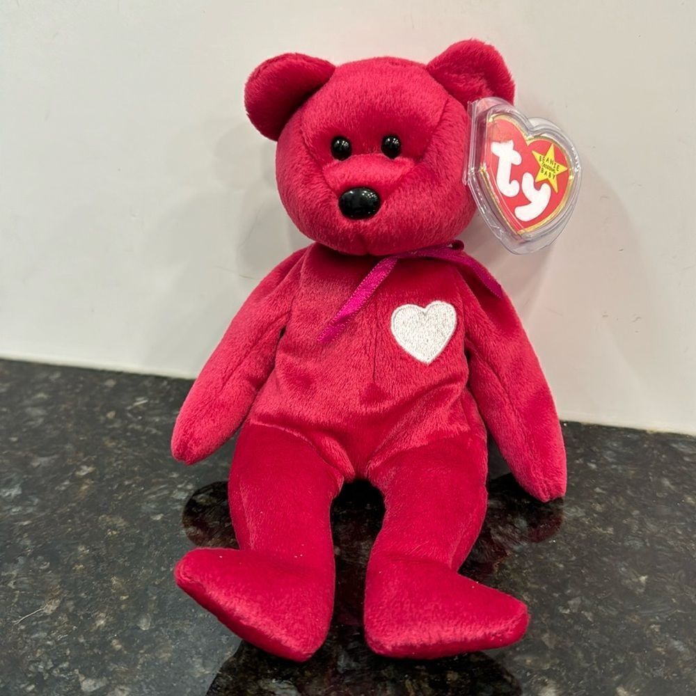 Ty Beanie Baby/Babies VALENTINA - 1999 . Size 8.5”with ear tag & protector
